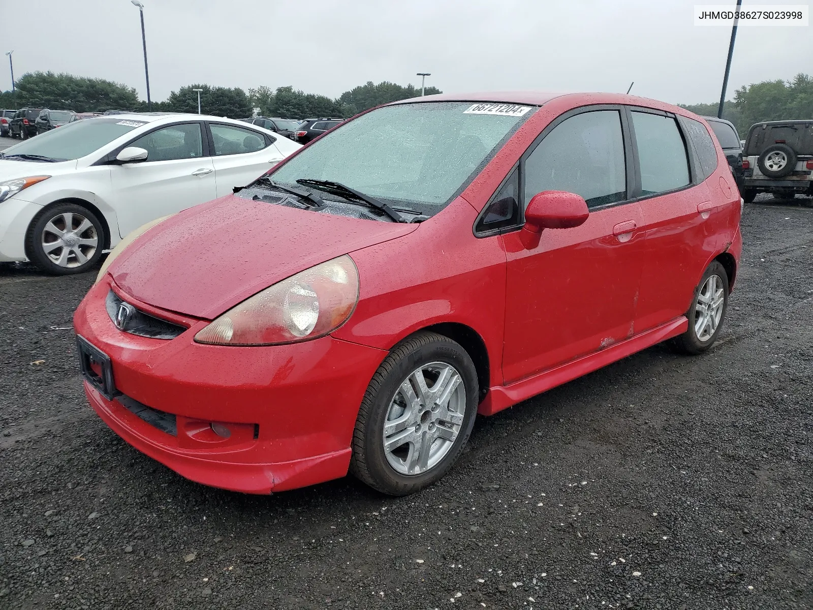 2007 Honda Fit S VIN: JHMGD38627S023998 Lot: 66721204