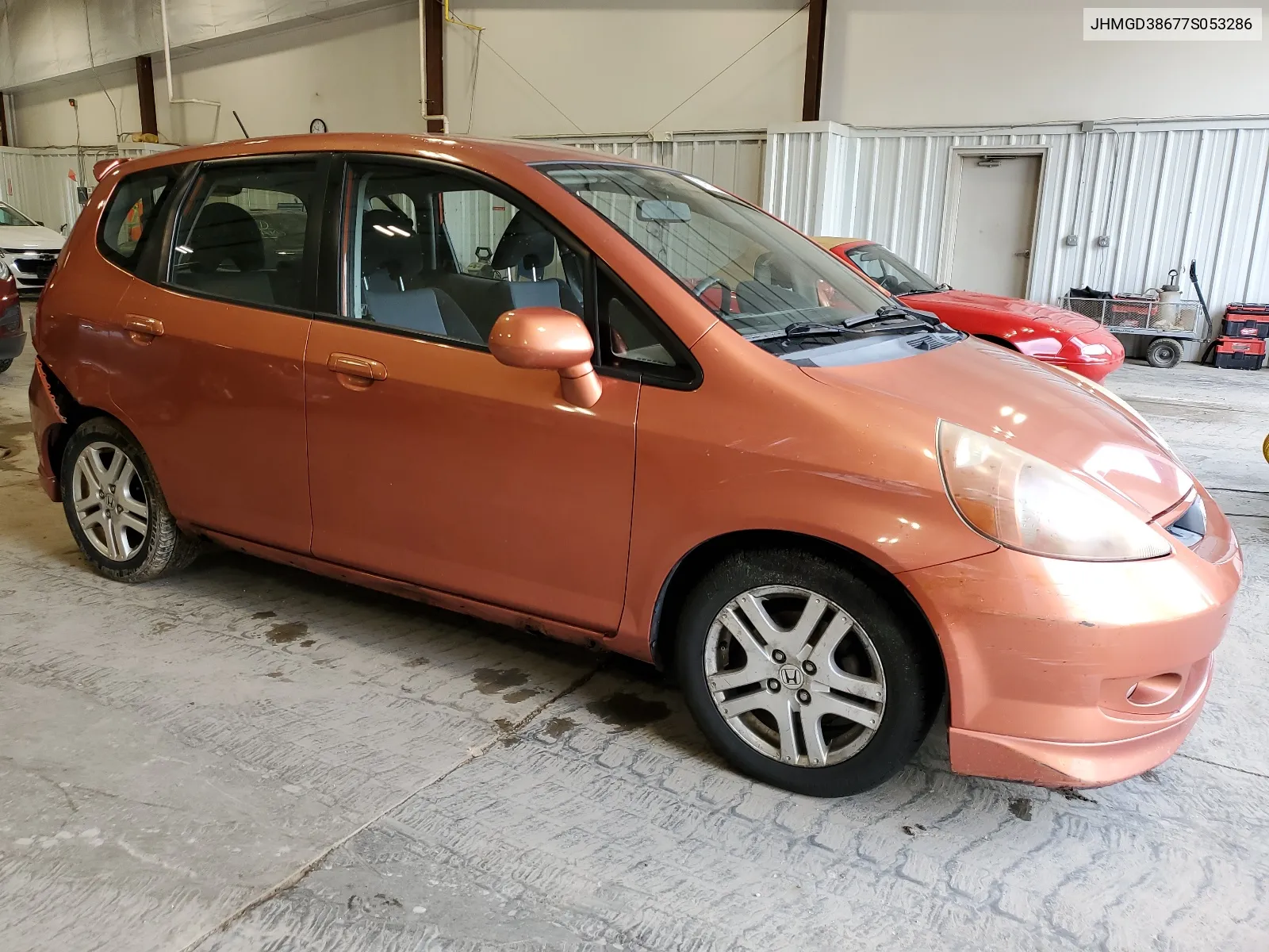 2007 Honda Fit S VIN: JHMGD38677S053286 Lot: 67857014