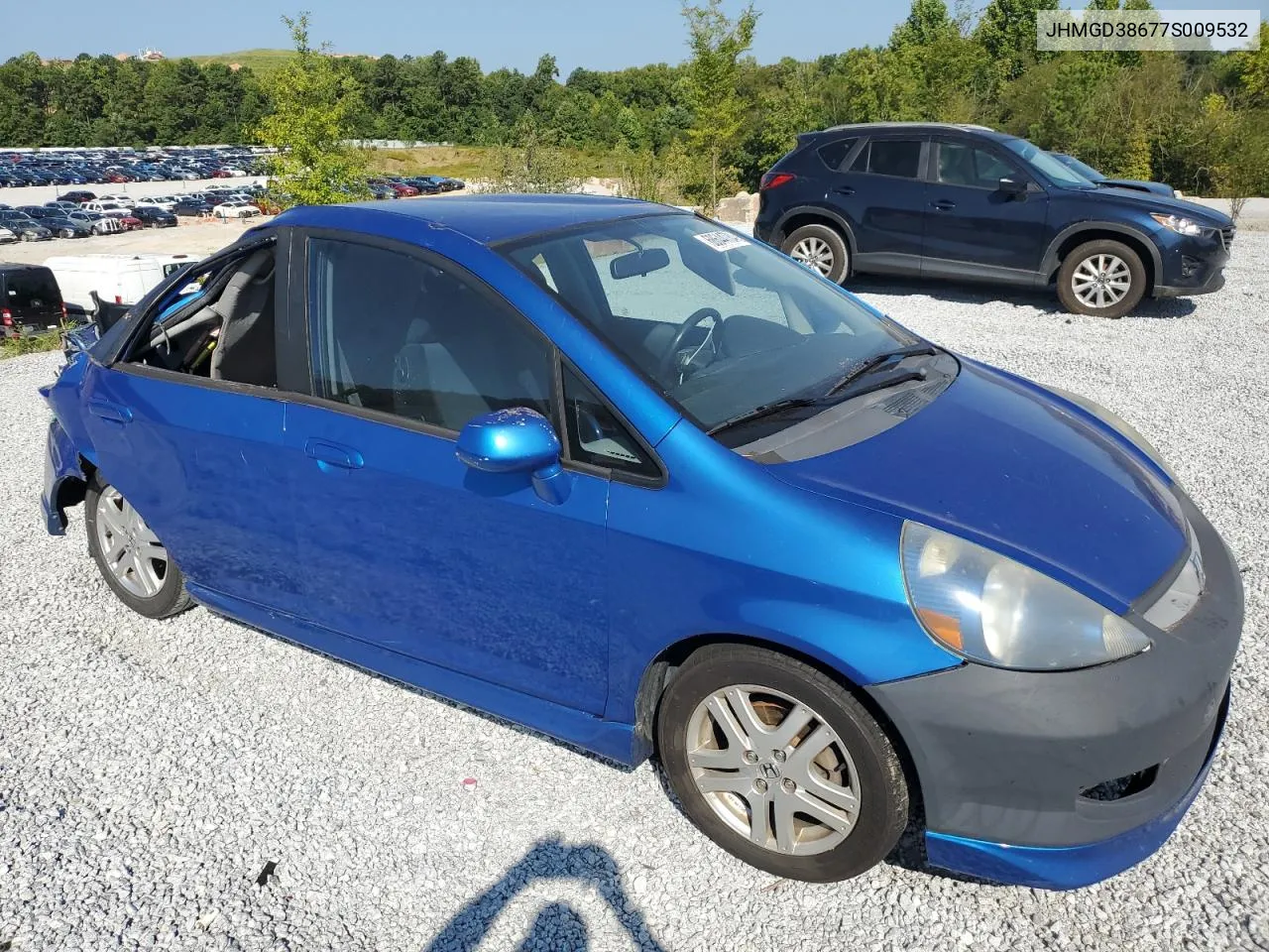 2007 Honda Fit S VIN: JHMGD38677S009532 Lot: 68644784