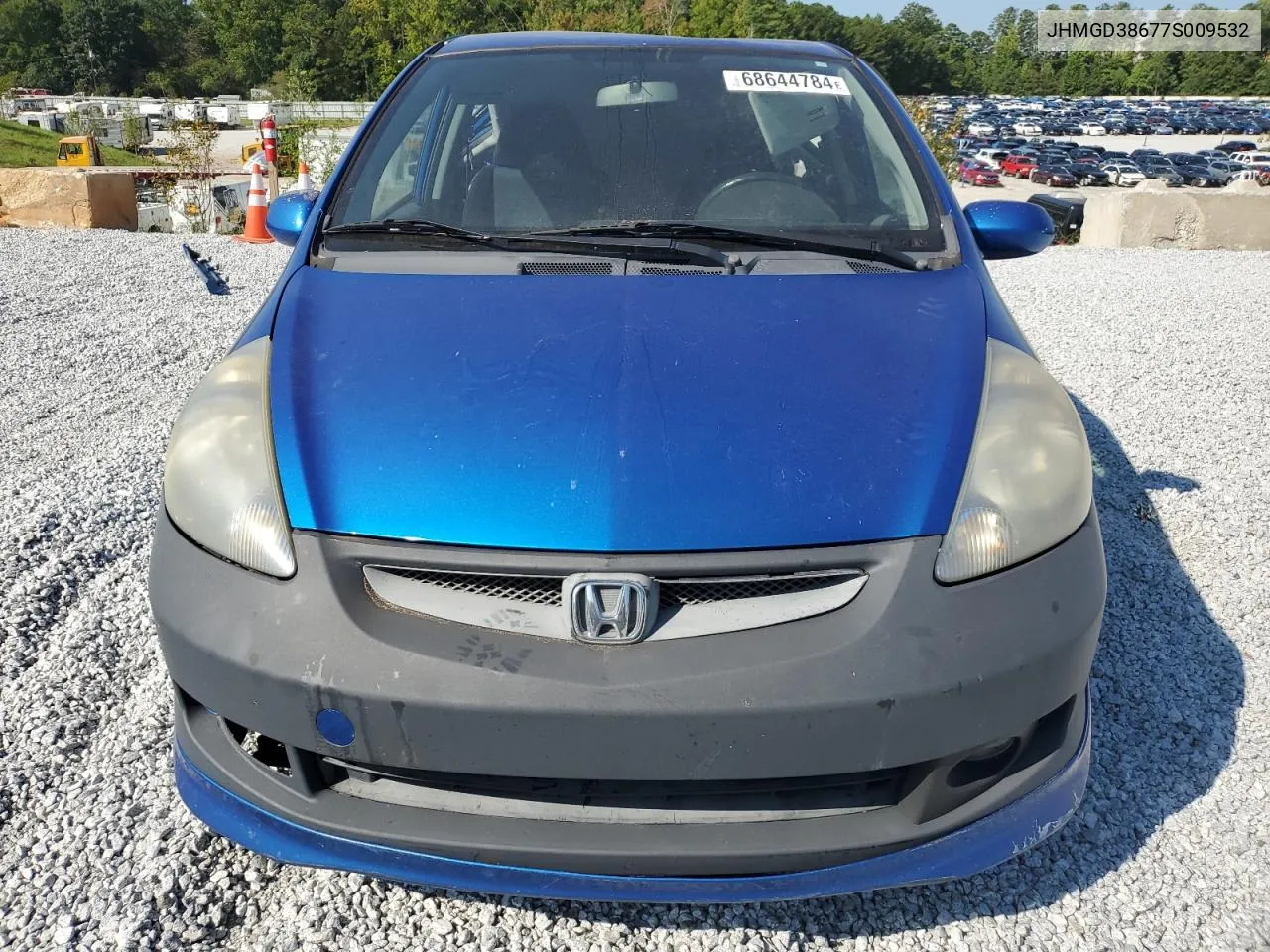 2007 Honda Fit S VIN: JHMGD38677S009532 Lot: 68644784