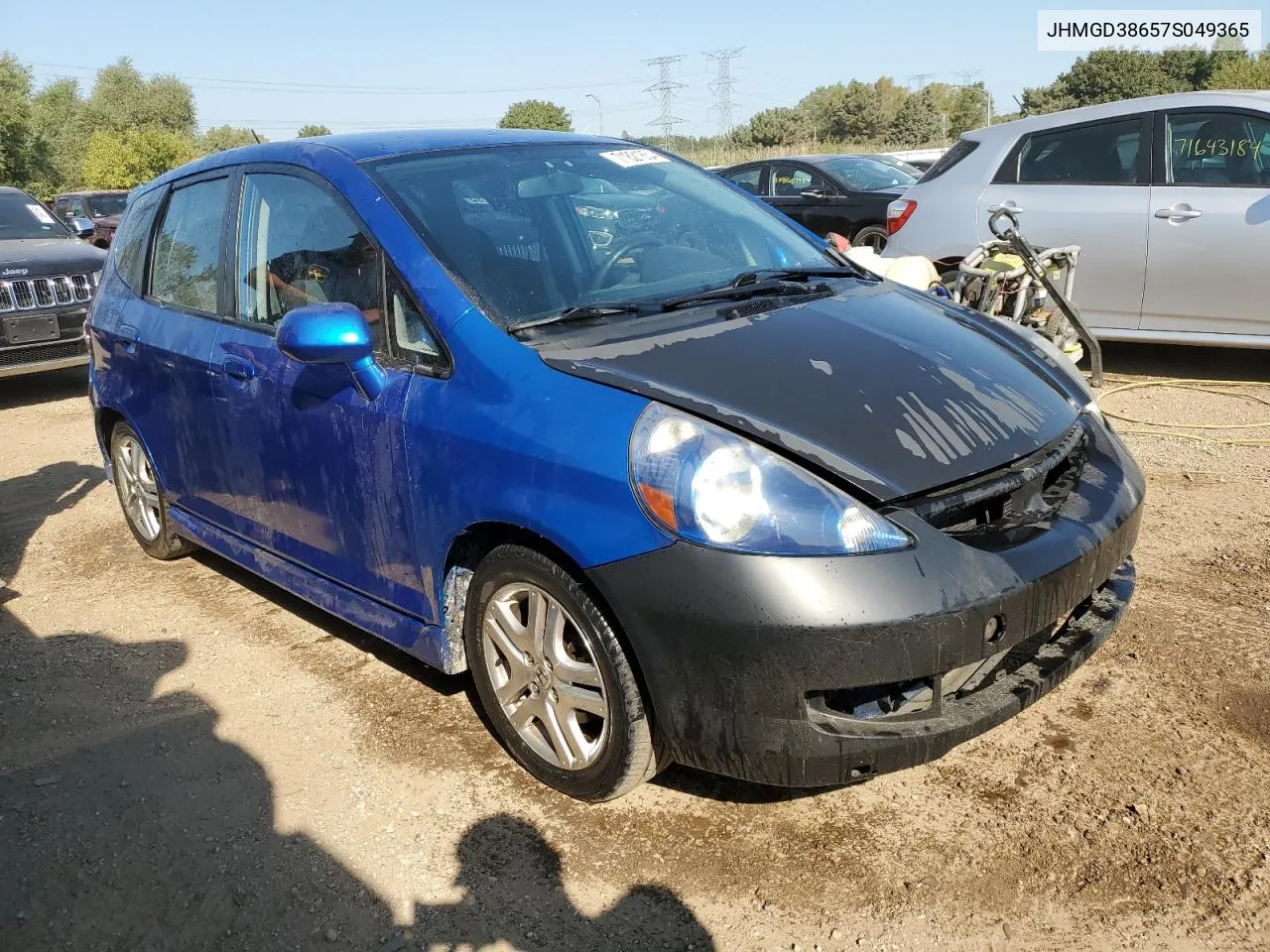 2007 Honda Fit S VIN: JHMGD38657S049365 Lot: 71821854