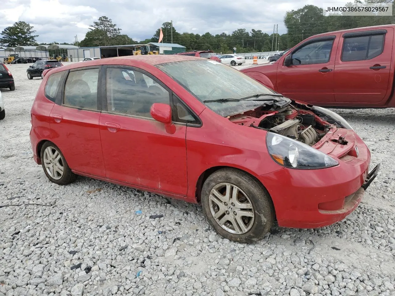 JHMGD38657S029567 2007 Honda Fit S