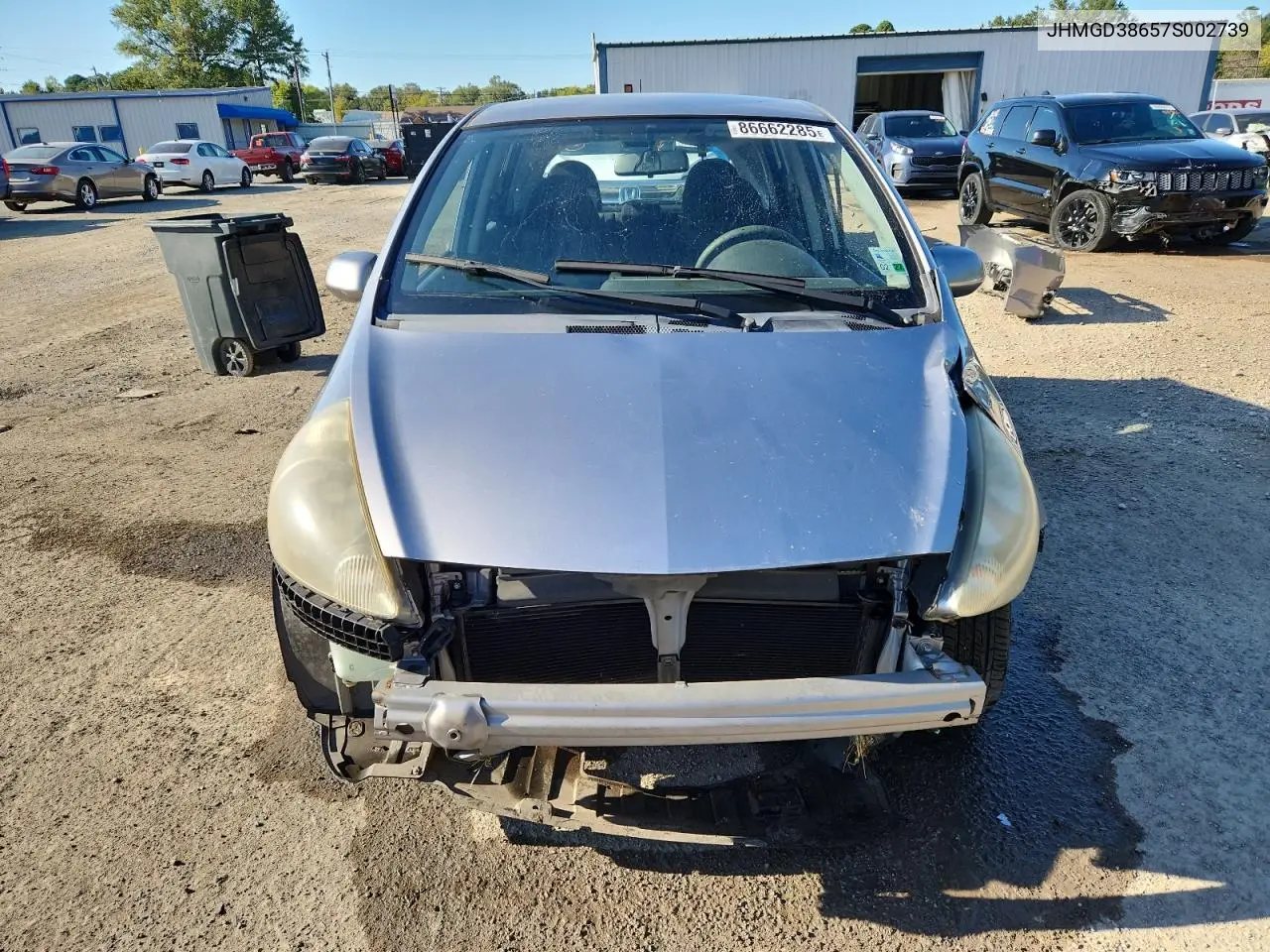 JHMGD38657S002739 2007 Honda Fit S