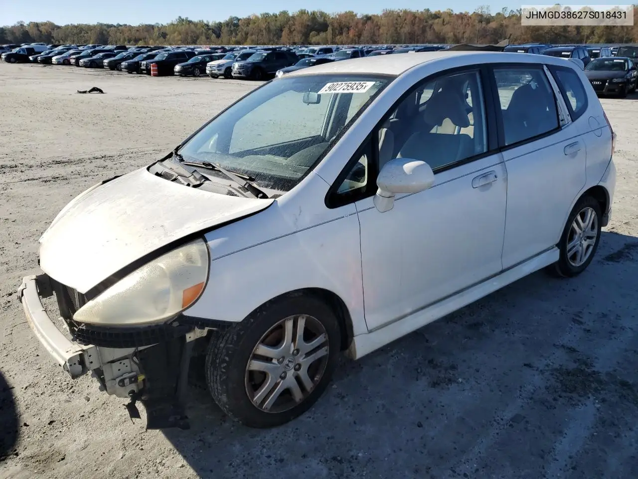 JHMGD38627S018431 2007 Honda Fit S