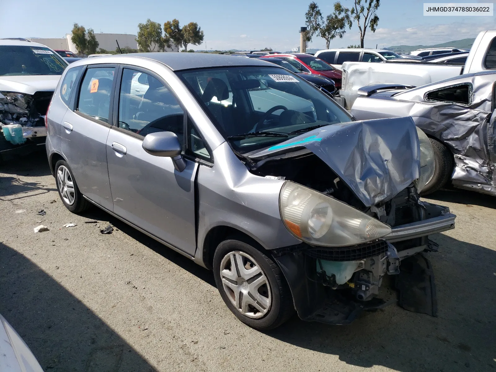 2008 Honda Fit VIN: JHMGD37478S036022 Lot: 50868944