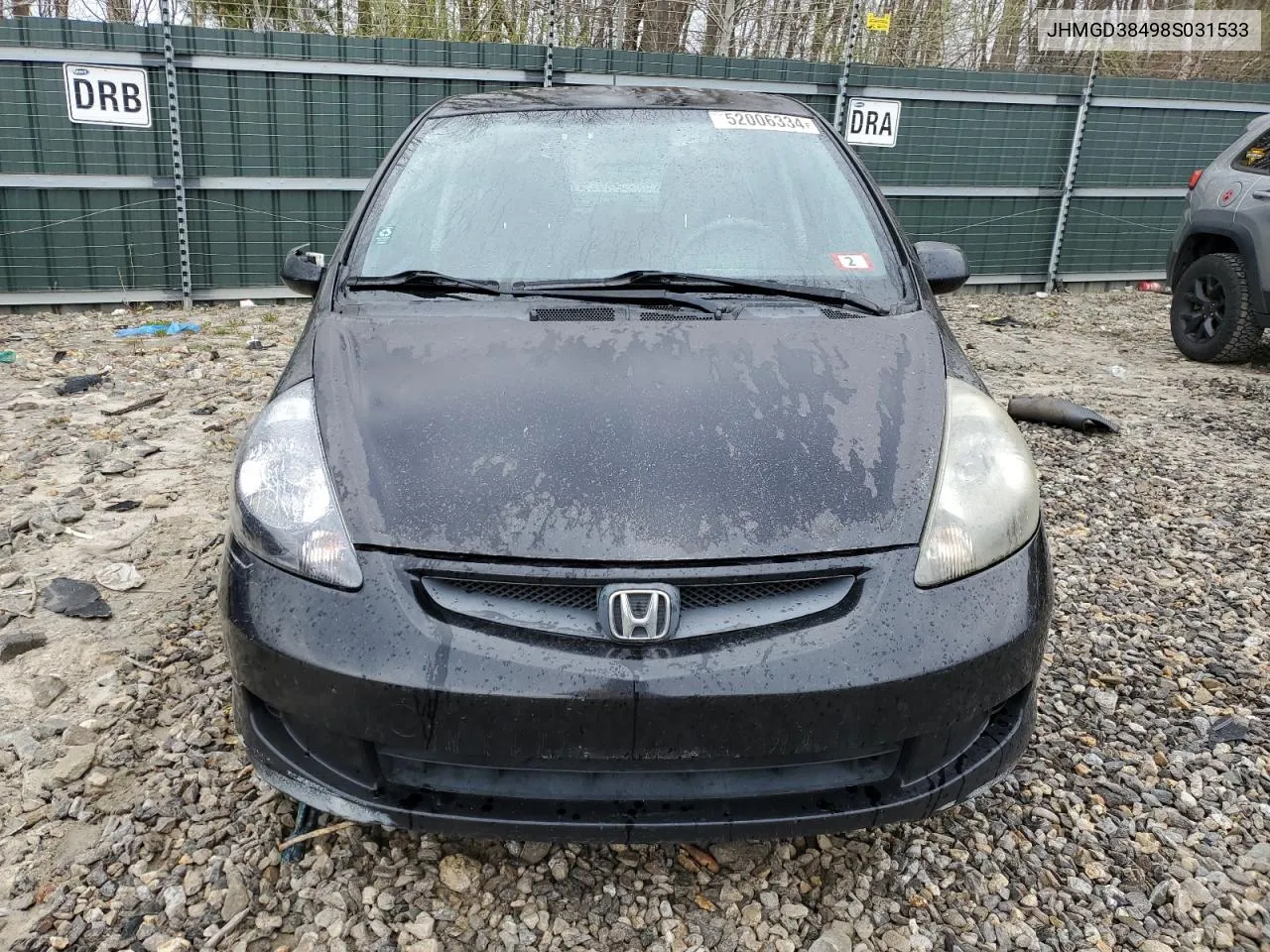 2008 Honda Fit VIN: JHMGD38498S031533 Lot: 52006334