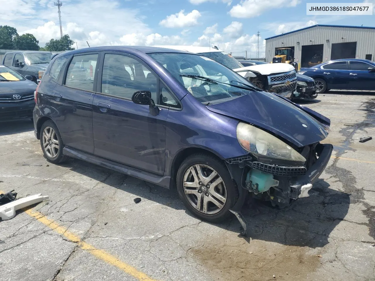 2008 Honda Fit Sport VIN: JHMGD38618S047677 Lot: 60135754