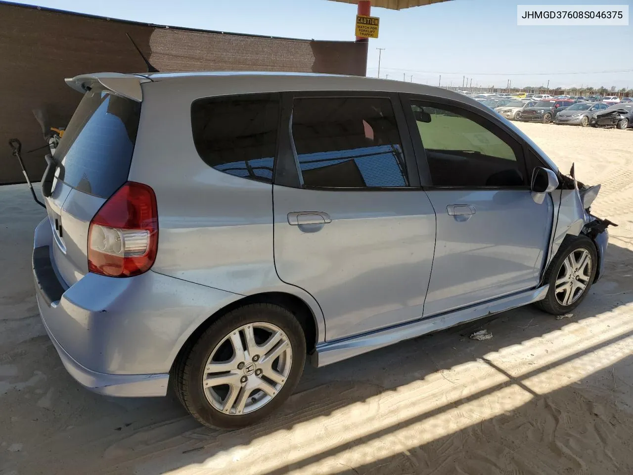 2008 Honda Fit Sport VIN: JHMGD37608S046375 Lot: 62089374