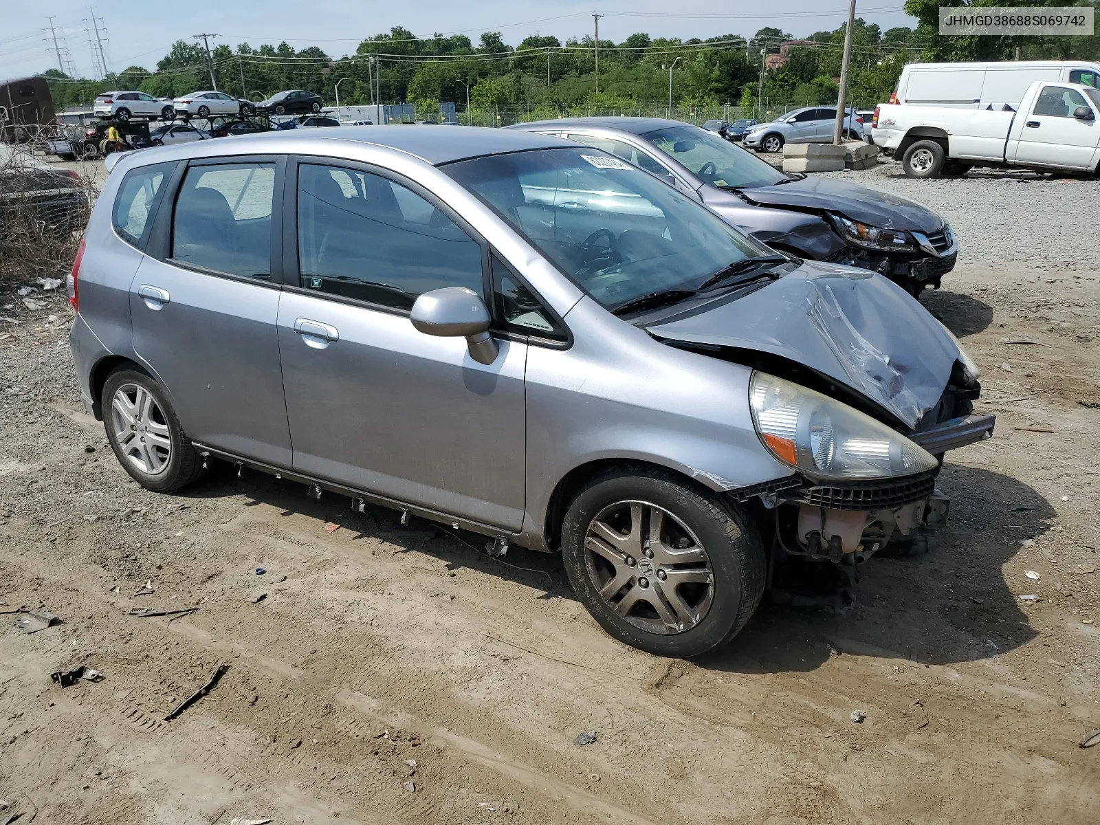 2008 Honda Fit Sport VIN: JHMGD38688S069742 Lot: 62287404