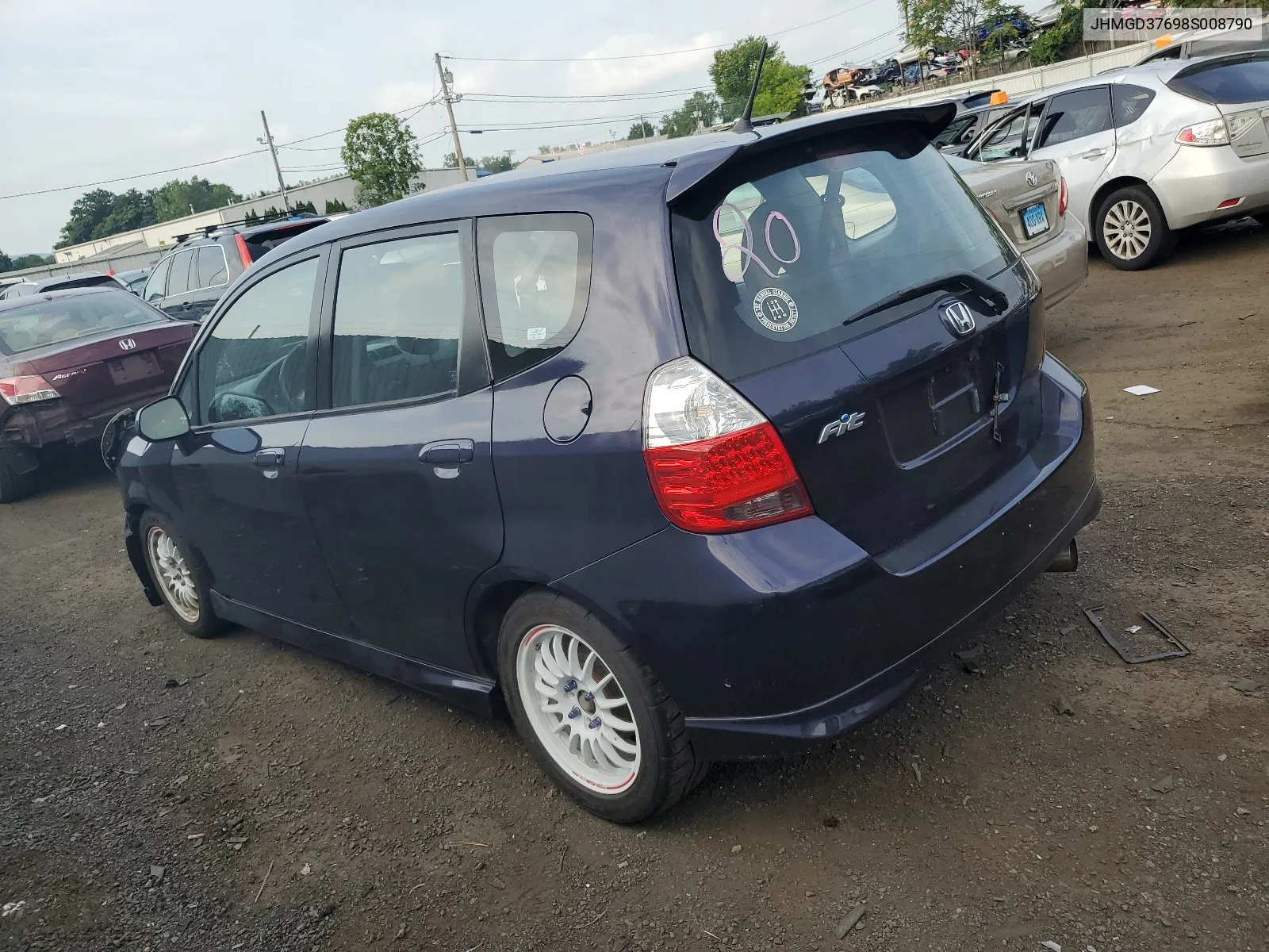 2008 Honda Fit Sport VIN: JHMGD37698S008790 Lot: 62607384