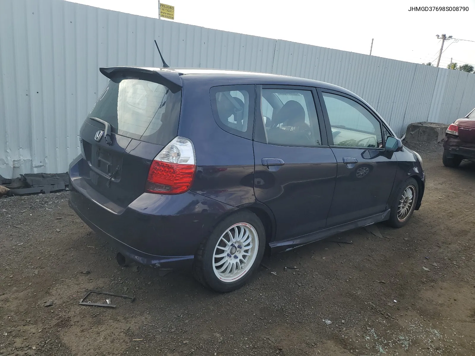 2008 Honda Fit Sport VIN: JHMGD37698S008790 Lot: 62607384