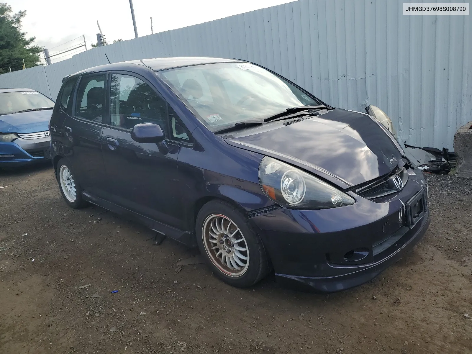 2008 Honda Fit Sport VIN: JHMGD37698S008790 Lot: 62607384