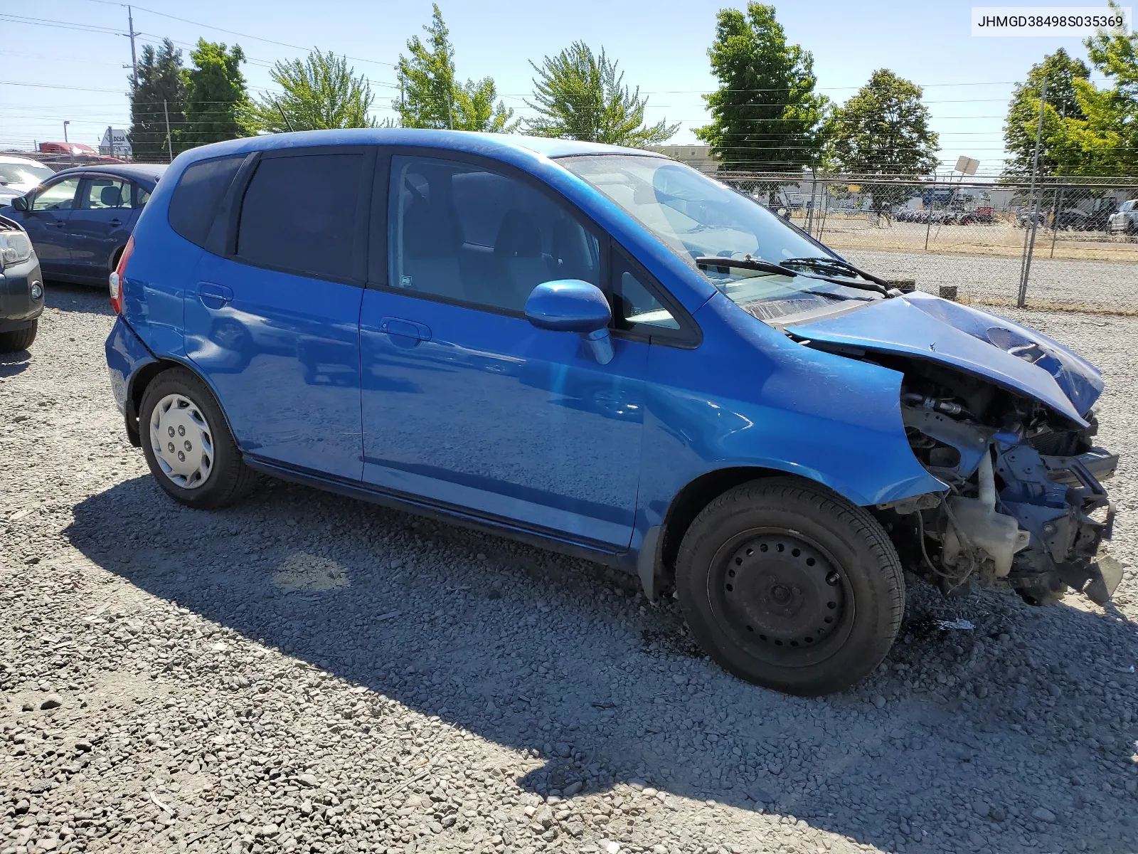 2008 Honda Fit VIN: JHMGD38498S035369 Lot: 62729584