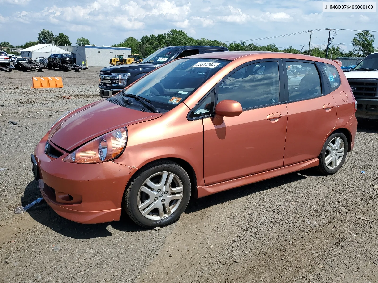 2008 Honda Fit Sport VIN: JHMGD37648S008163 Lot: 62814344