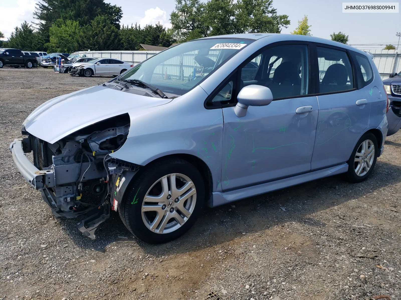 2008 Honda Fit Sport VIN: JHMGD37698S009941 Lot: 62884334