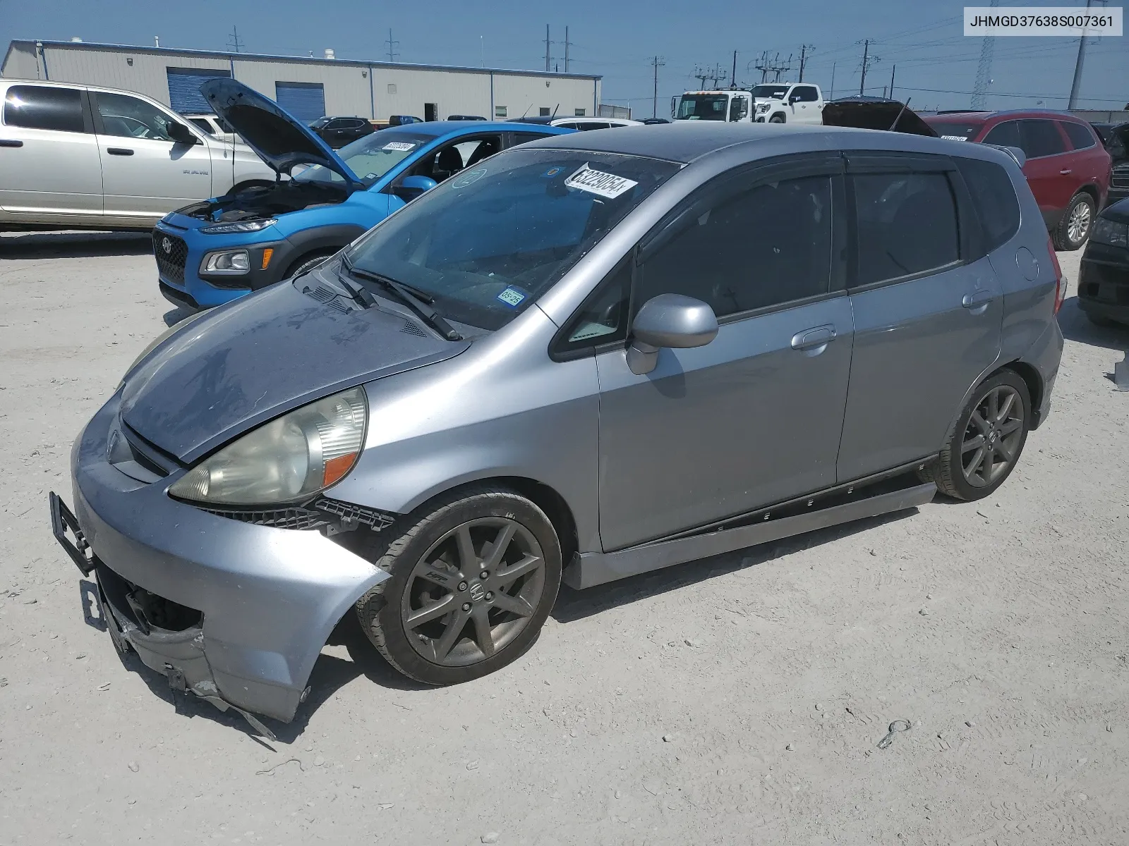 2008 Honda Fit Sport VIN: JHMGD37638S007361 Lot: 63229054