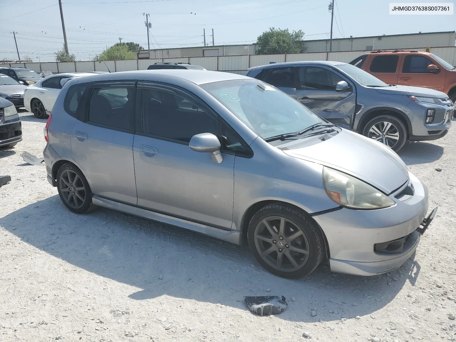 2008 Honda Fit Sport VIN: JHMGD37638S007361 Lot: 63229054