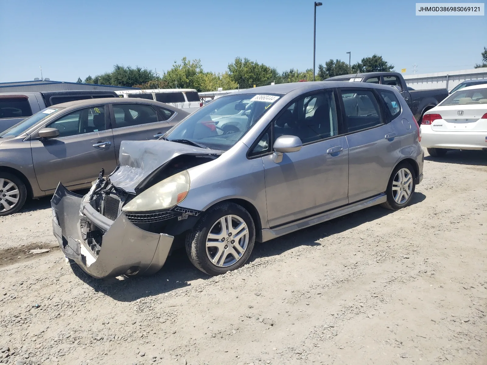 2008 Honda Fit Sport VIN: JHMGD38698S069121 Lot: 63660444