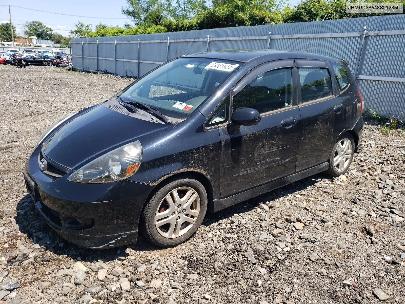 2008 Honda Fit Sport VIN: JHMGD38648S012860 Lot: 63881844