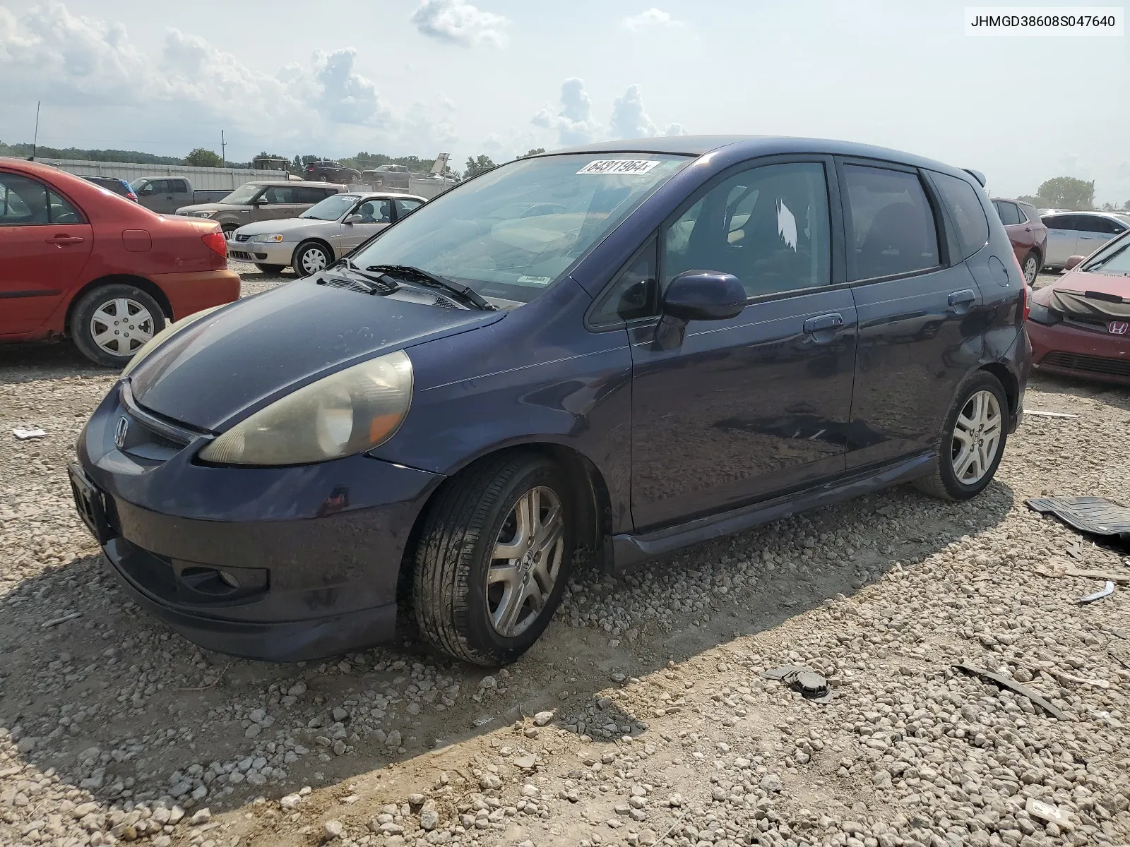 2008 Honda Fit Sport VIN: JHMGD38608S047640 Lot: 64311964