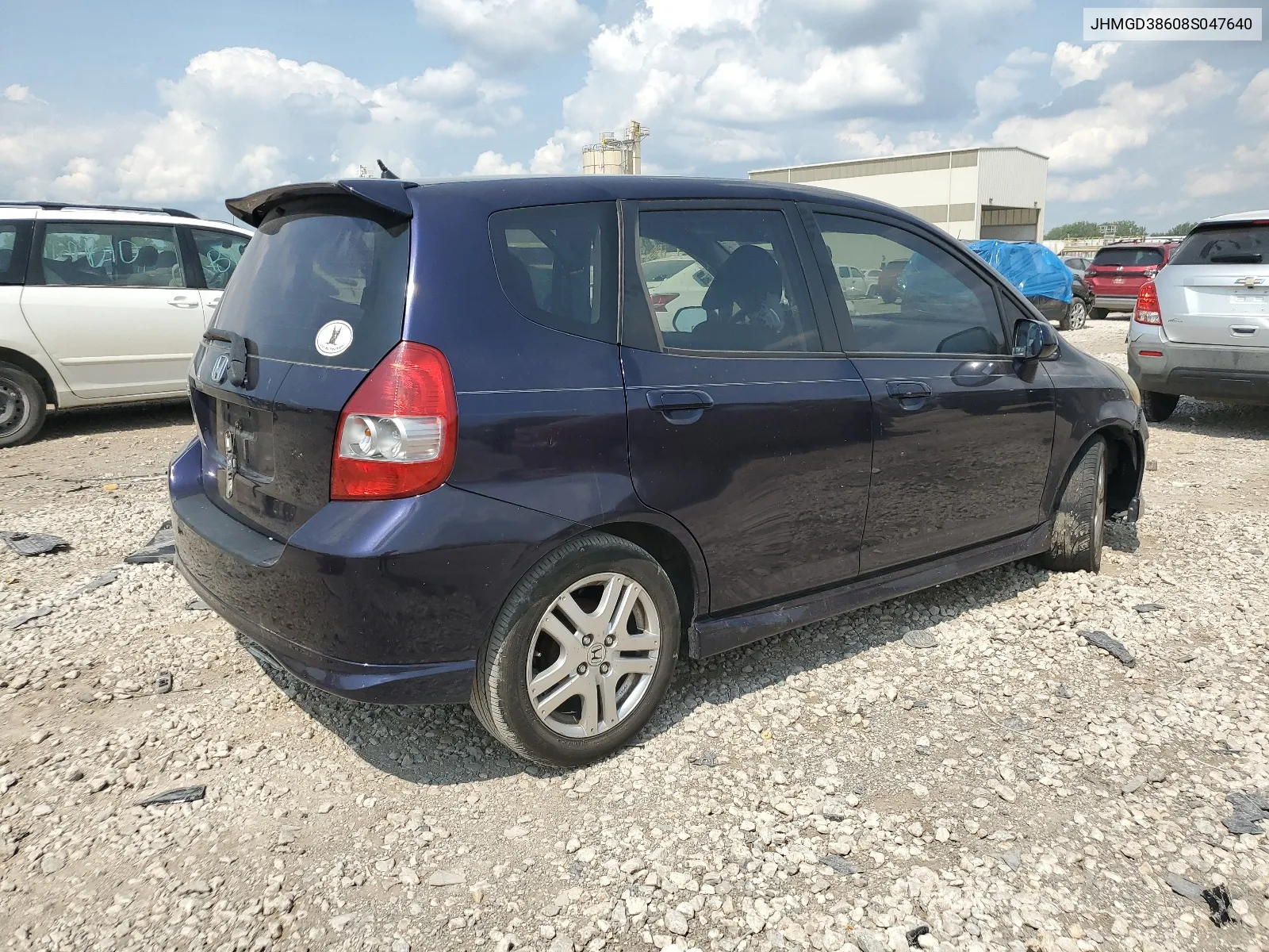 2008 Honda Fit Sport VIN: JHMGD38608S047640 Lot: 64311964