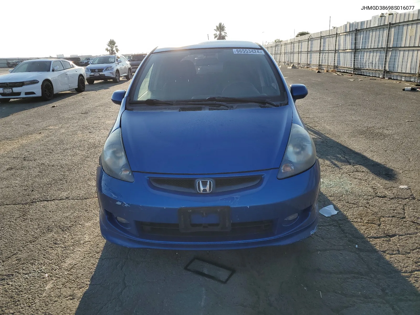 2008 Honda Fit Sport VIN: JHMGD38698S016077 Lot: 66553424