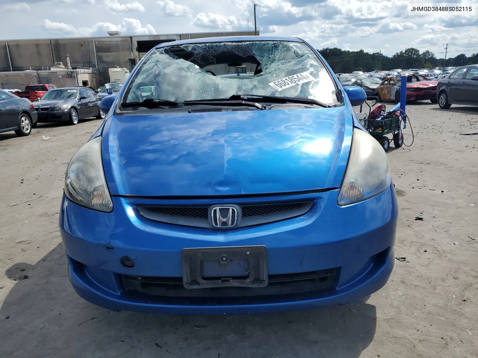 2008 Honda Fit VIN: JHMGD38488S052115 Lot: 66818544