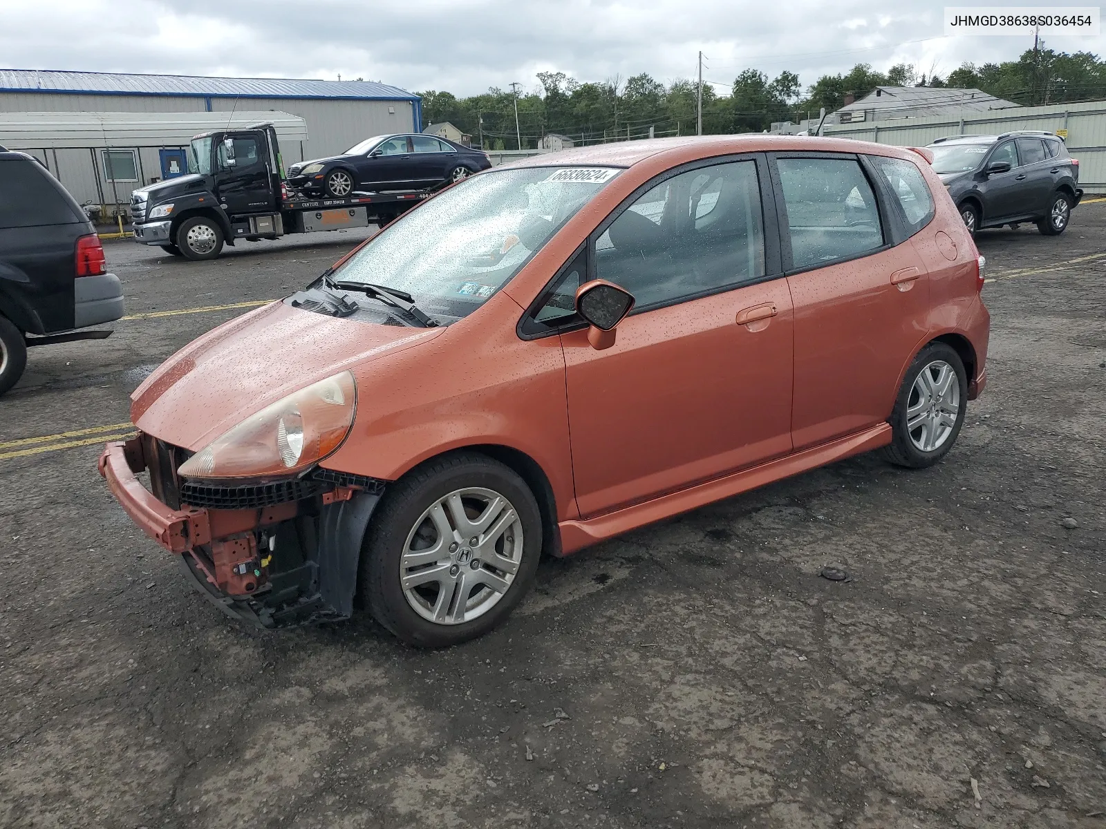 2008 Honda Fit Sport VIN: JHMGD38638S036454 Lot: 66836624