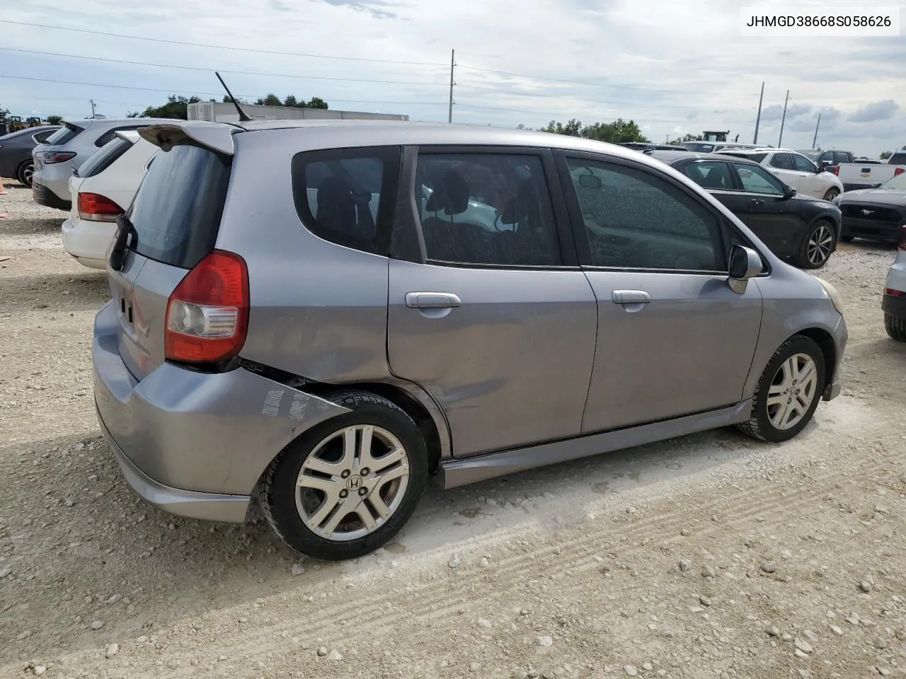 2008 Honda Fit Sport VIN: JHMGD38668S058626 Lot: 68053414