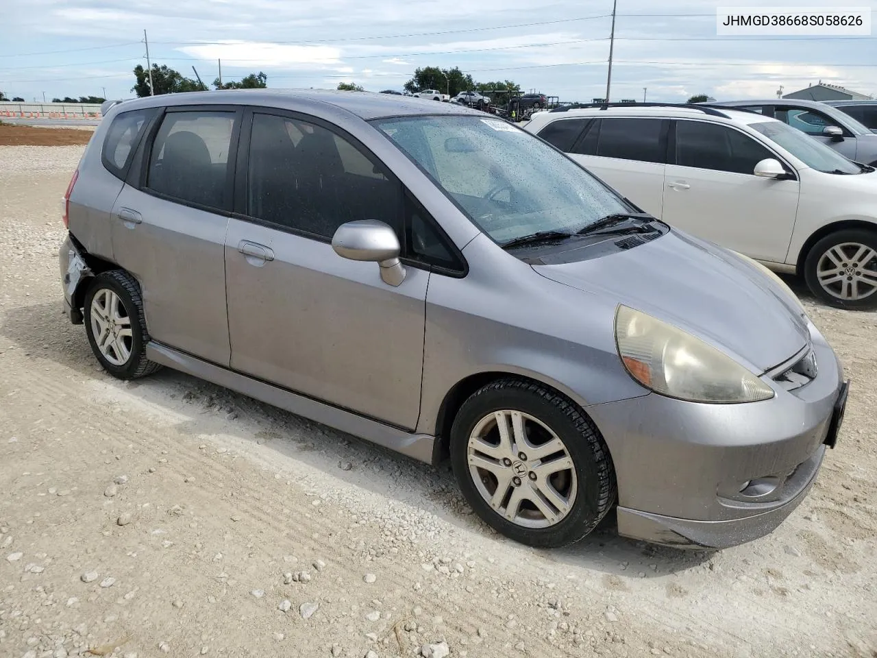 2008 Honda Fit Sport VIN: JHMGD38668S058626 Lot: 68053414