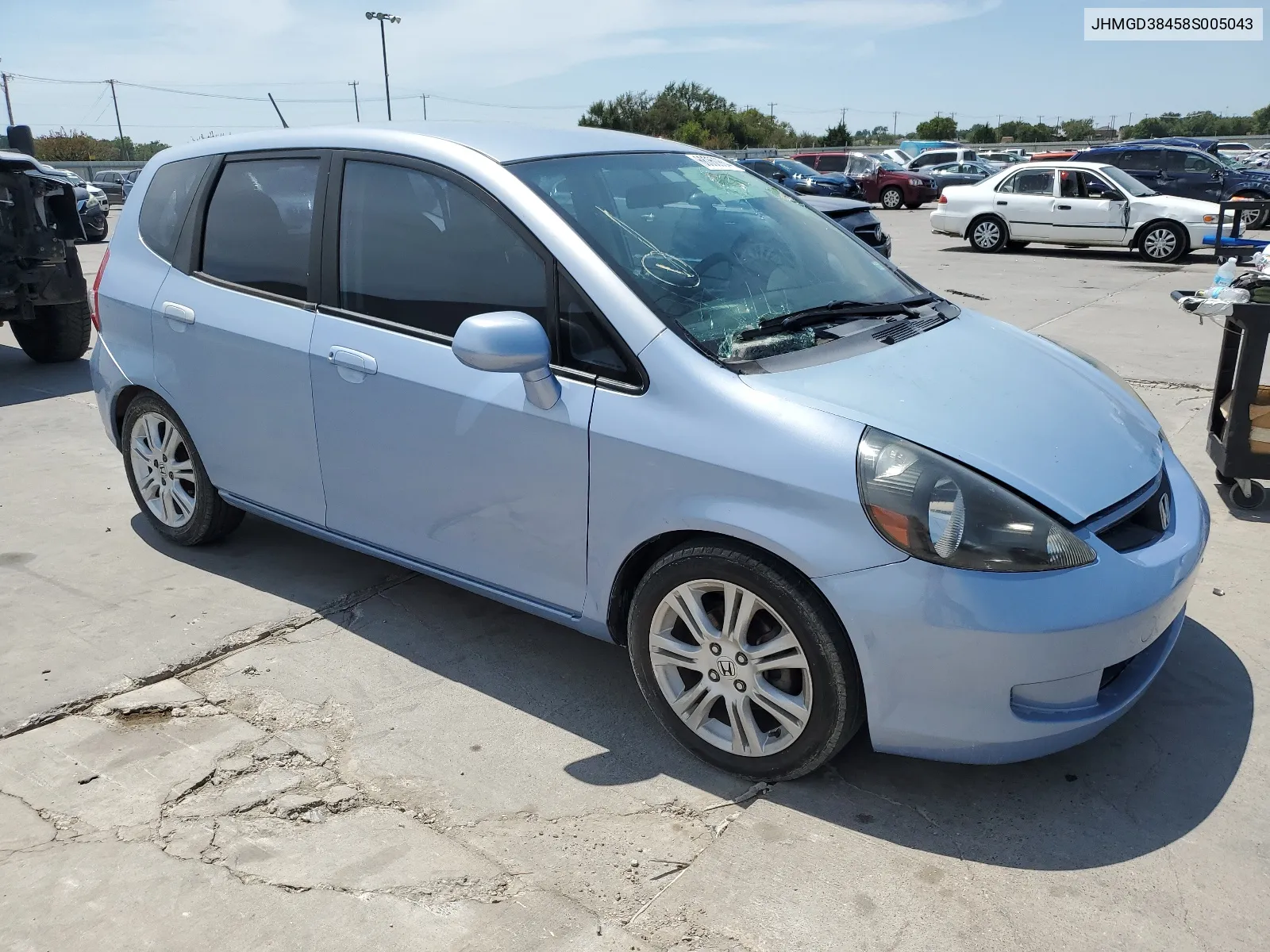 2008 Honda Fit VIN: JHMGD38458S005043 Lot: 68060984