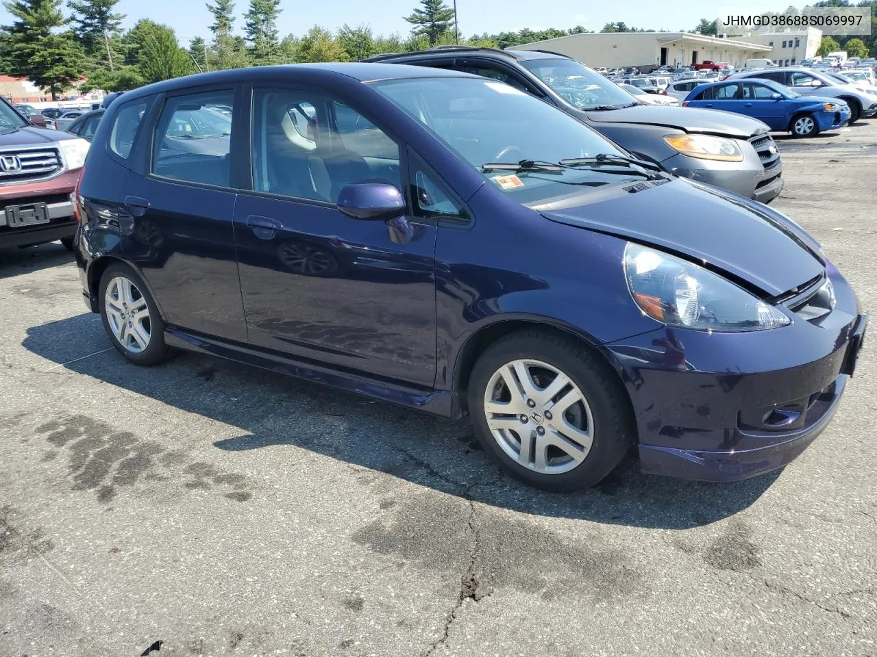 2008 Honda Fit Sport VIN: JHMGD38688S069997 Lot: 68244324