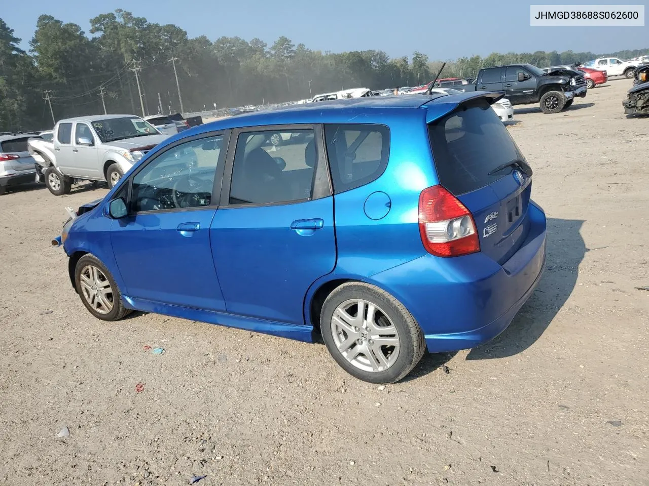 2008 Honda Fit Sport VIN: JHMGD38688S062600 Lot: 68461594