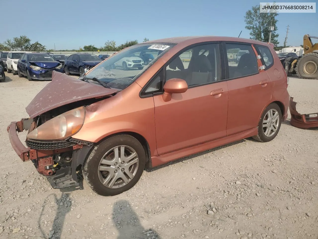 2008 Honda Fit Sport VIN: JHMGD37668S008214 Lot: 70788574