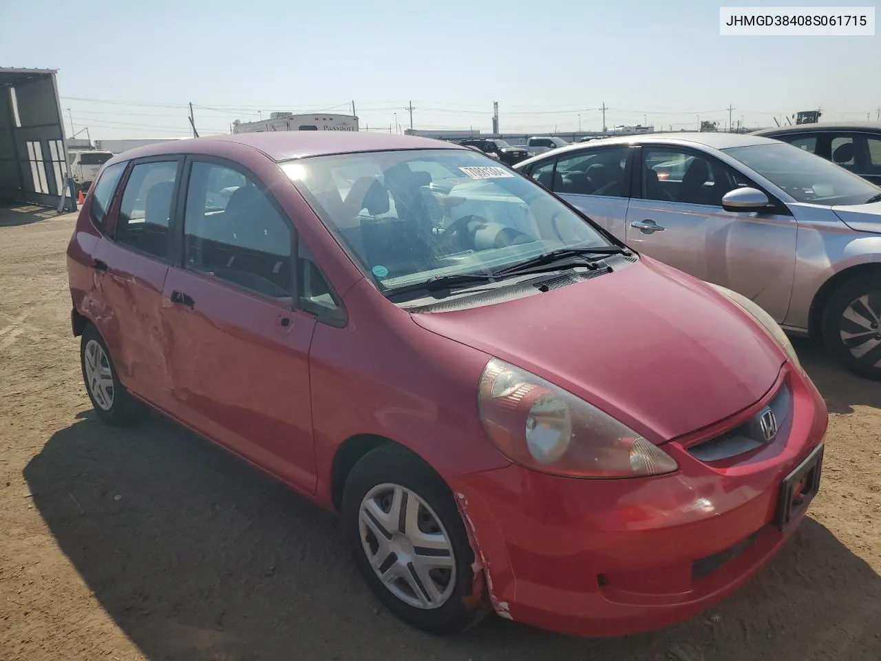 2008 Honda Fit VIN: JHMGD38408S061715 Lot: 70881384