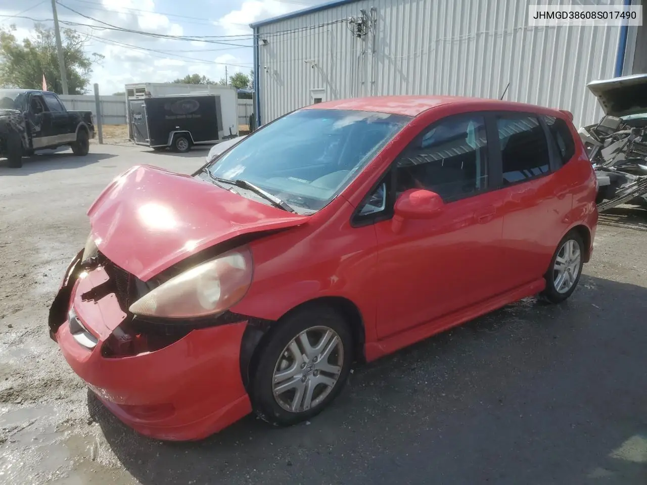 JHMGD38608S017490 2008 Honda Fit Sport