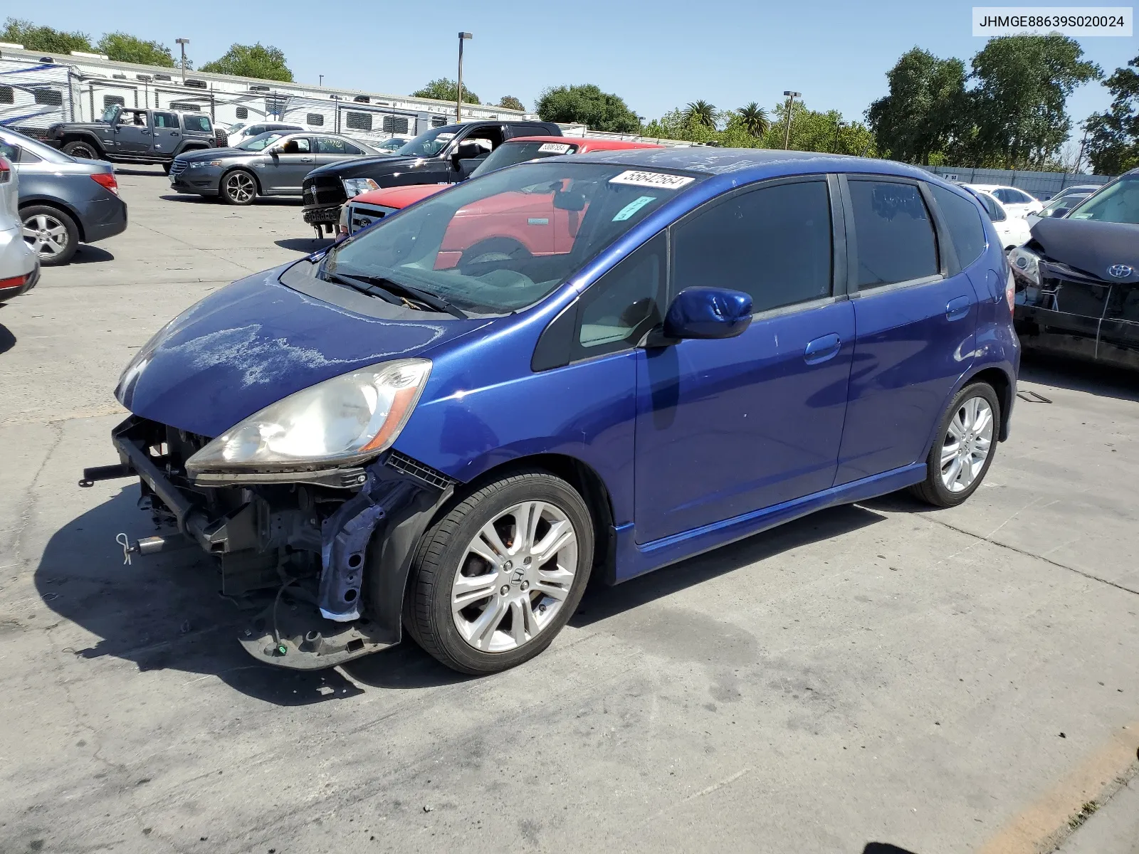 2009 Honda Fit Sport VIN: JHMGE88639S020024 Lot: 55642564