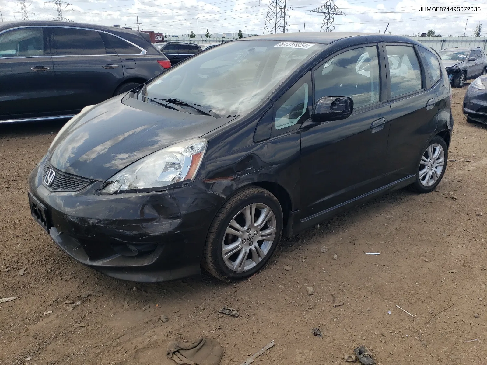 2009 Honda Fit Sport VIN: JHMGE87449S072035 Lot: 64319054