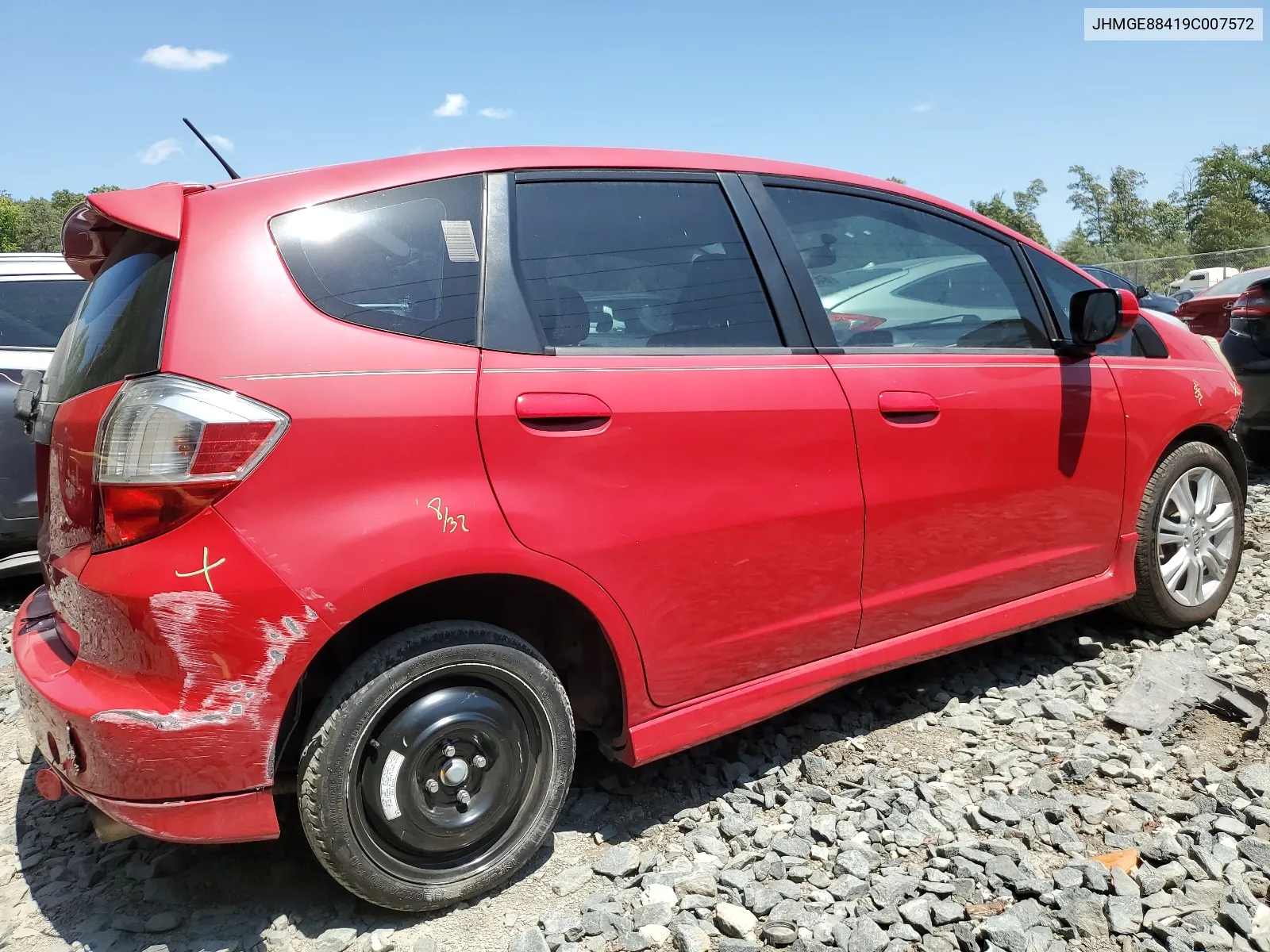 2009 Honda Fit Sport VIN: JHMGE88419C007572 Lot: 64558674