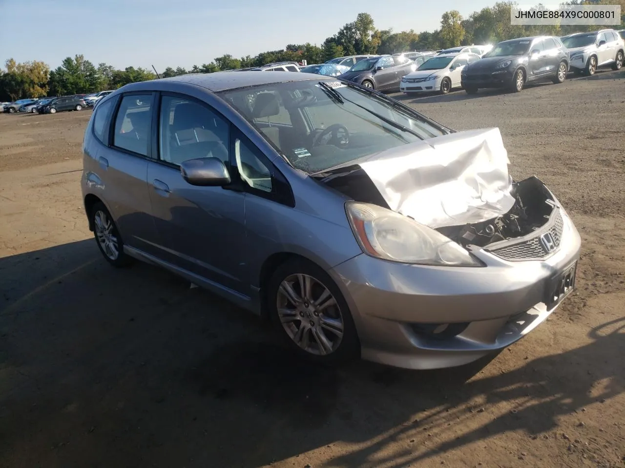 2009 Honda Fit Sport VIN: JHMGE884X9C000801 Lot: 70806834