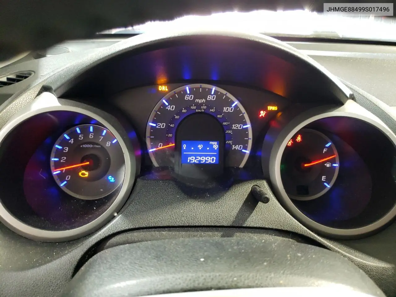 JHMGE88499S017496 2009 Honda Fit Sport