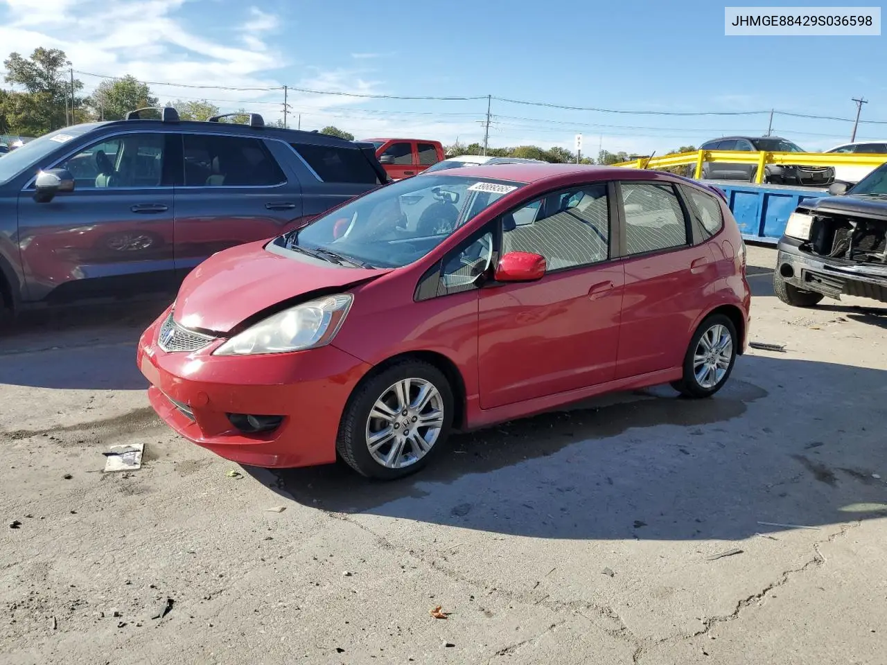 JHMGE88429S036598 2009 Honda Fit Sport