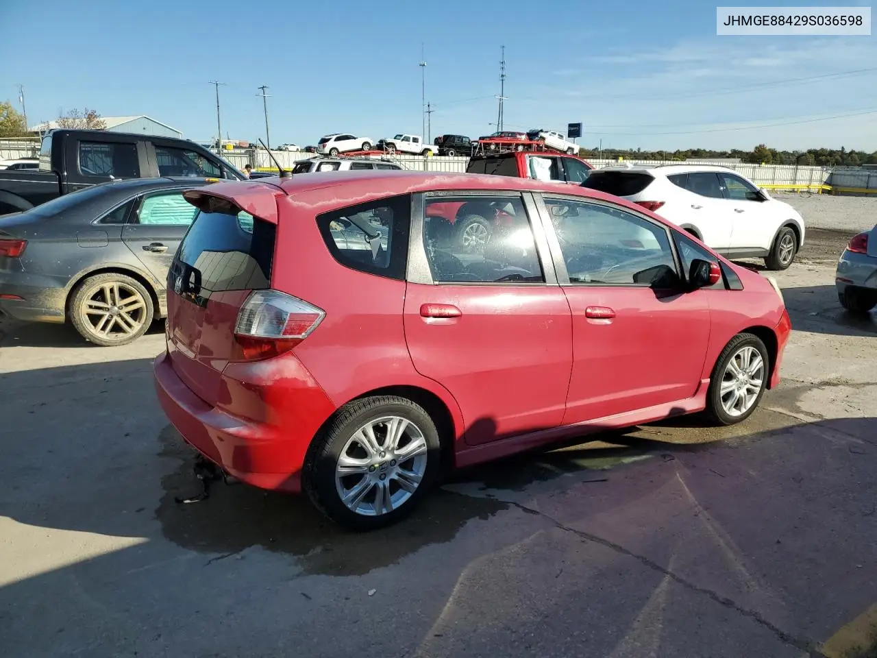 JHMGE88429S036598 2009 Honda Fit Sport