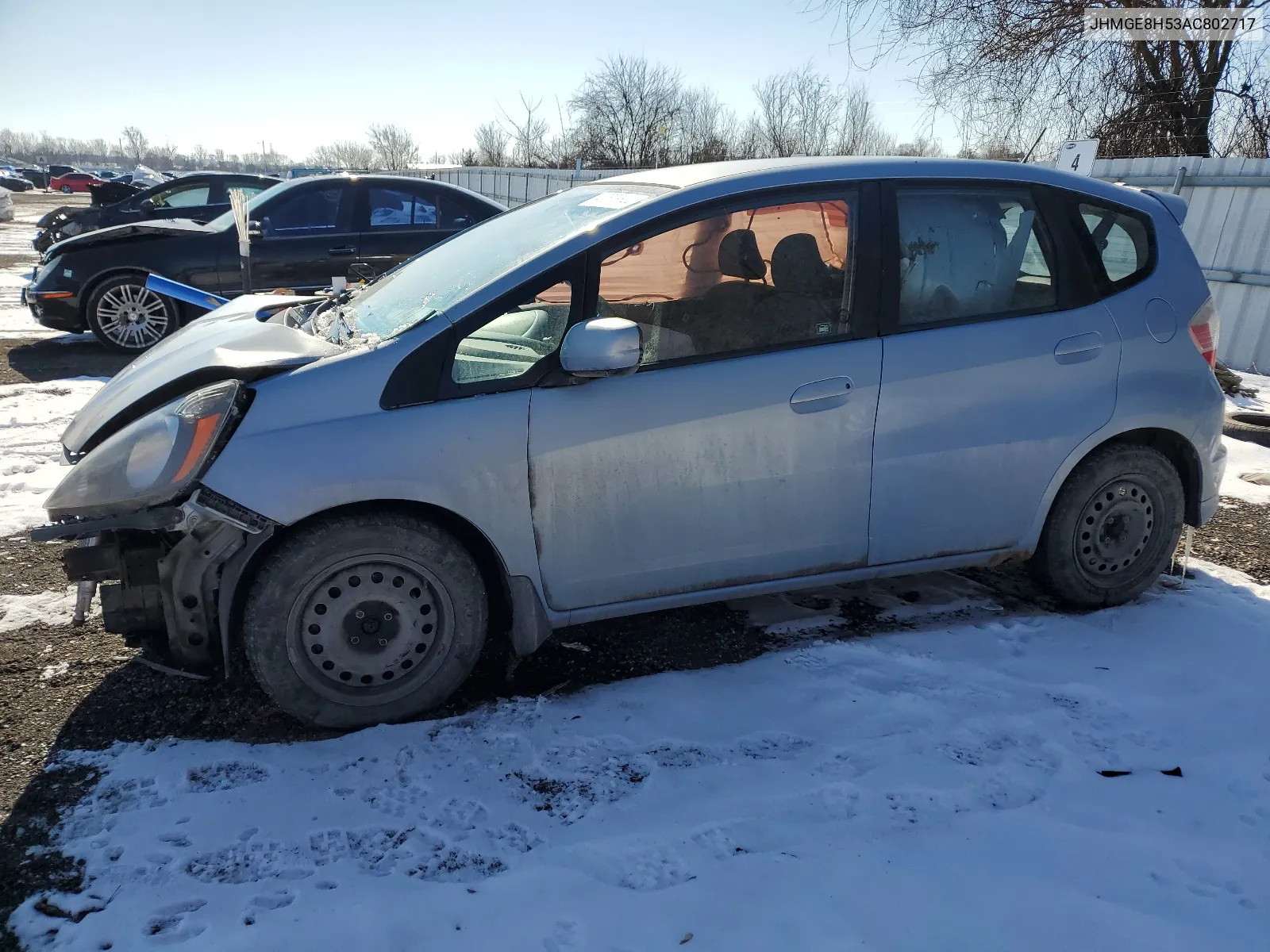 2010 Honda Fit Lx VIN: JHMGE8H53AC802717 Lot: 43506644