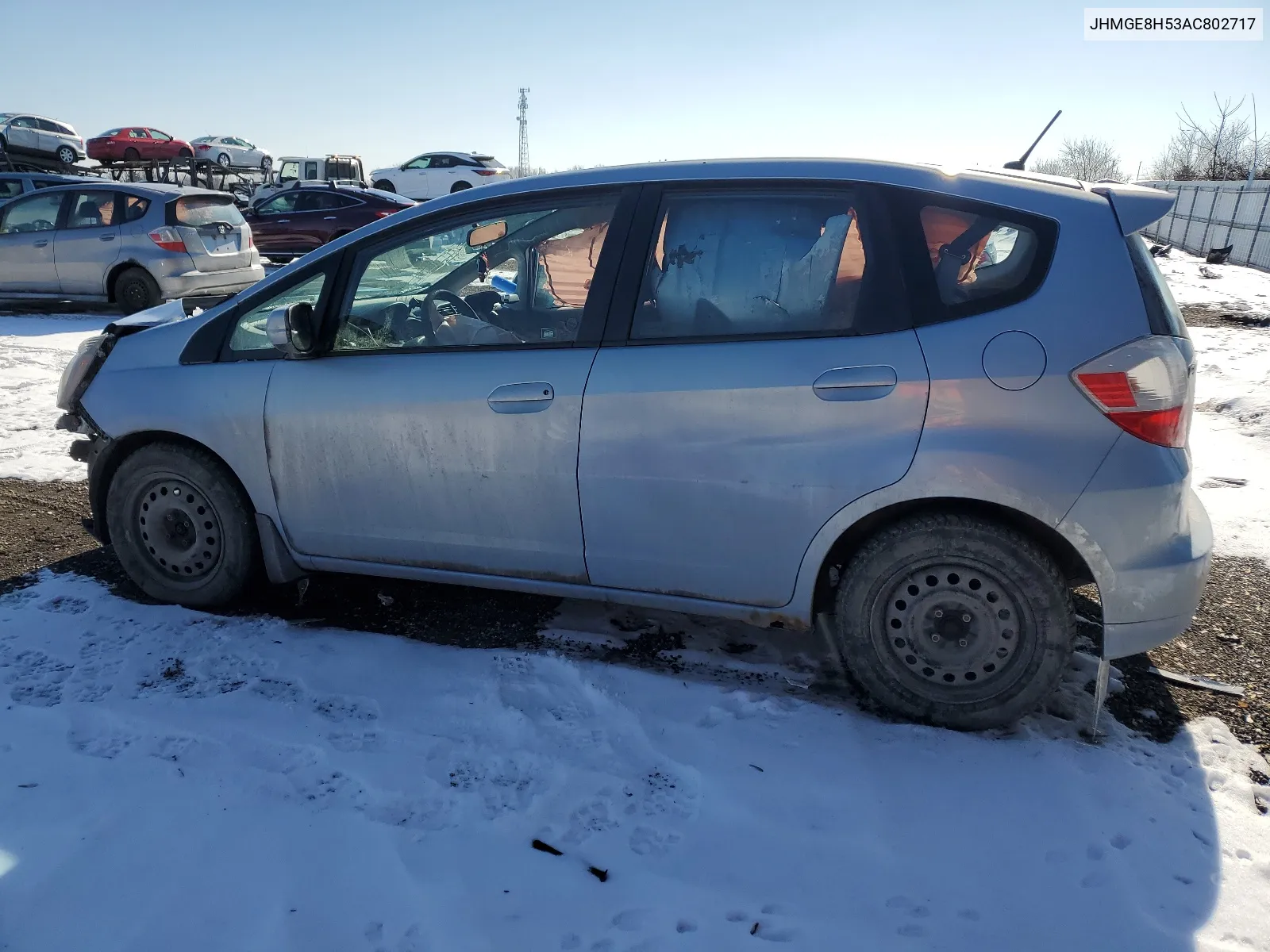 2010 Honda Fit Lx VIN: JHMGE8H53AC802717 Lot: 43506644