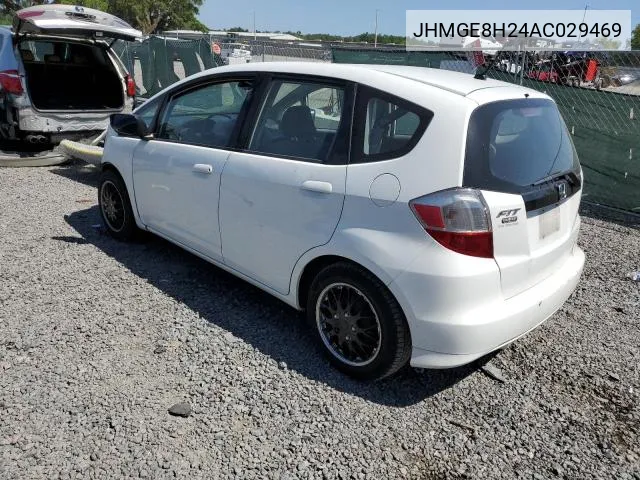 2010 Honda Fit VIN: JHMGE8H24AC029469 Lot: 55103524