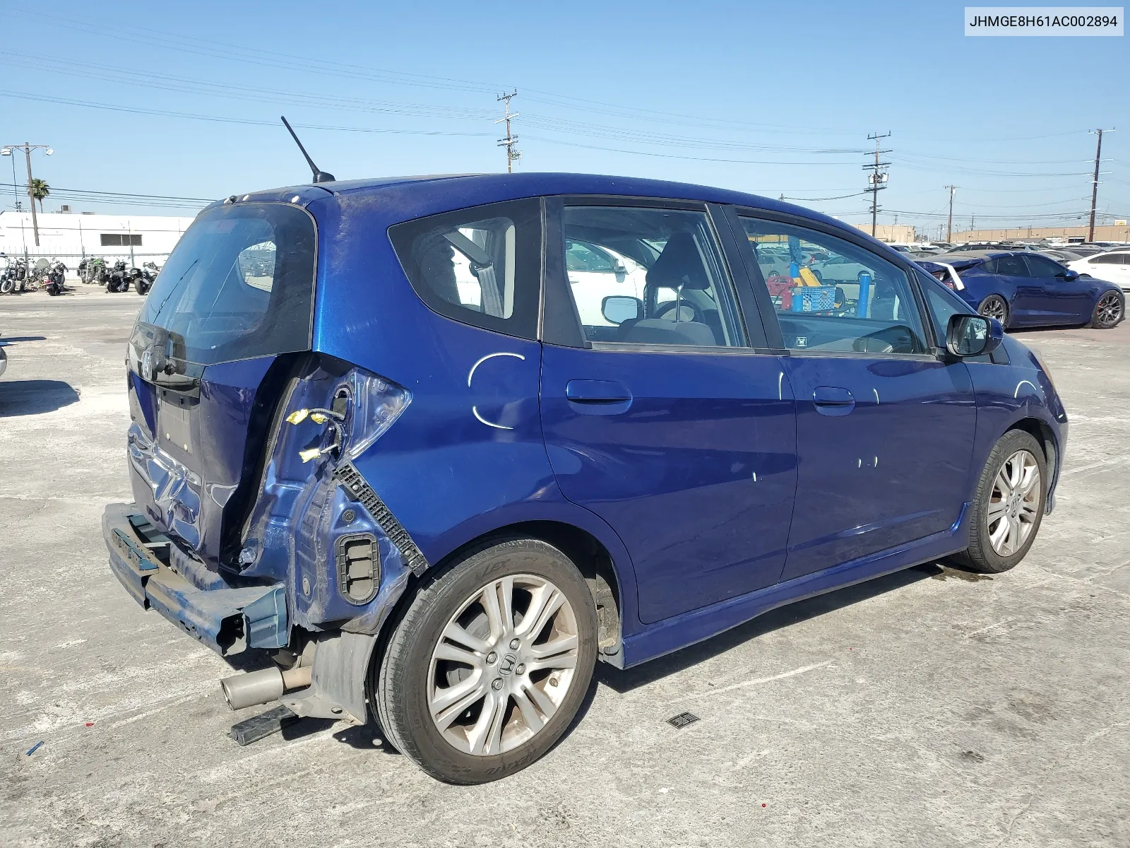 2010 Honda Fit Sport VIN: JHMGE8H61AC002894 Lot: 59122294