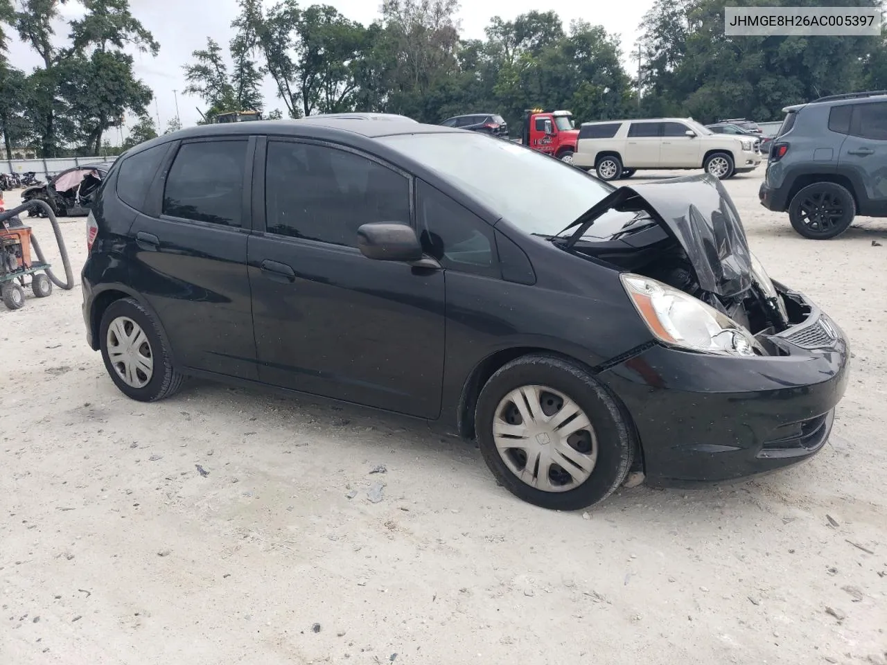 2010 Honda Fit VIN: JHMGE8H26AC005397 Lot: 61611624