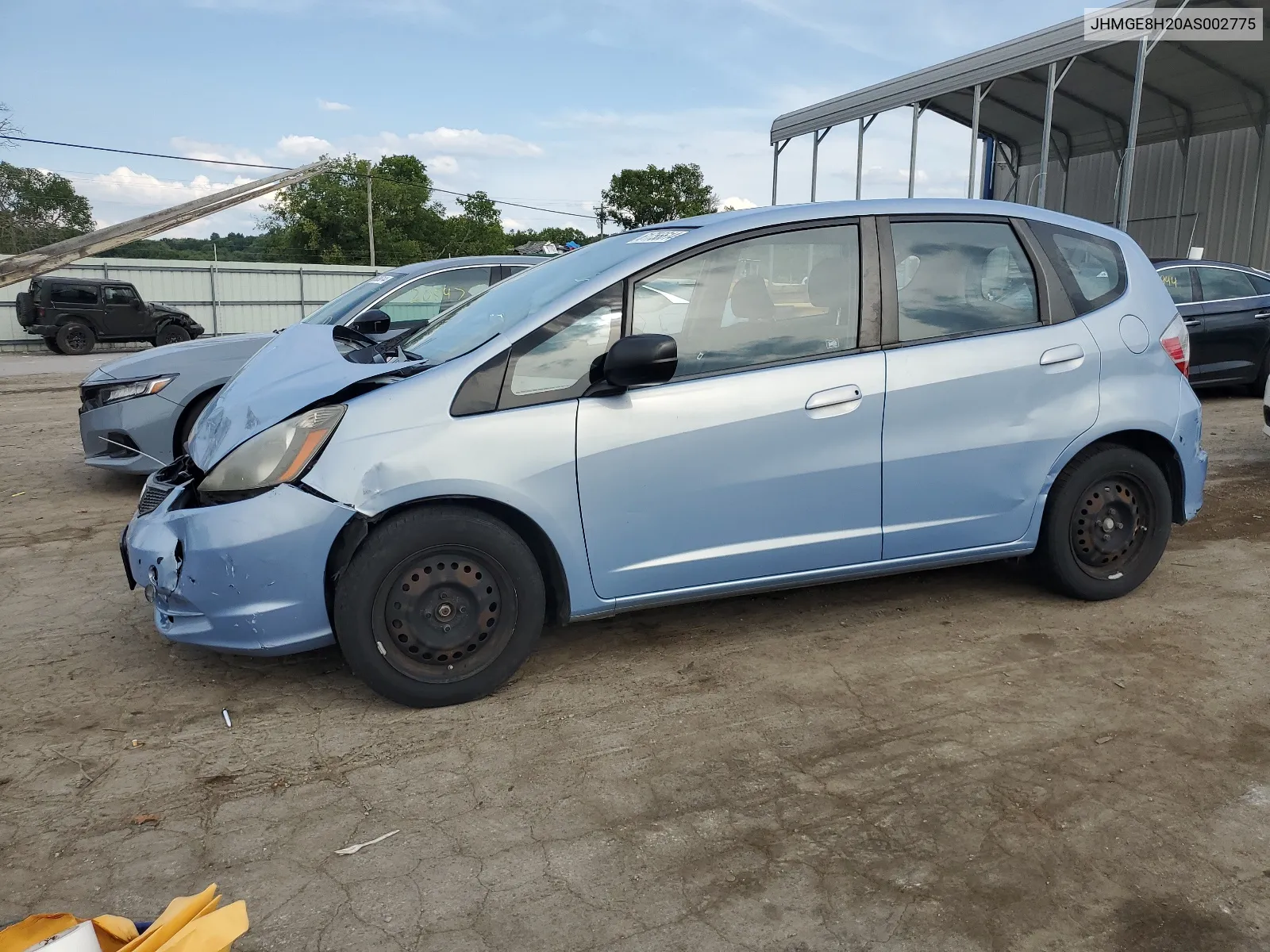 2010 Honda Fit VIN: JHMGE8H20AS002775 Lot: 61756614