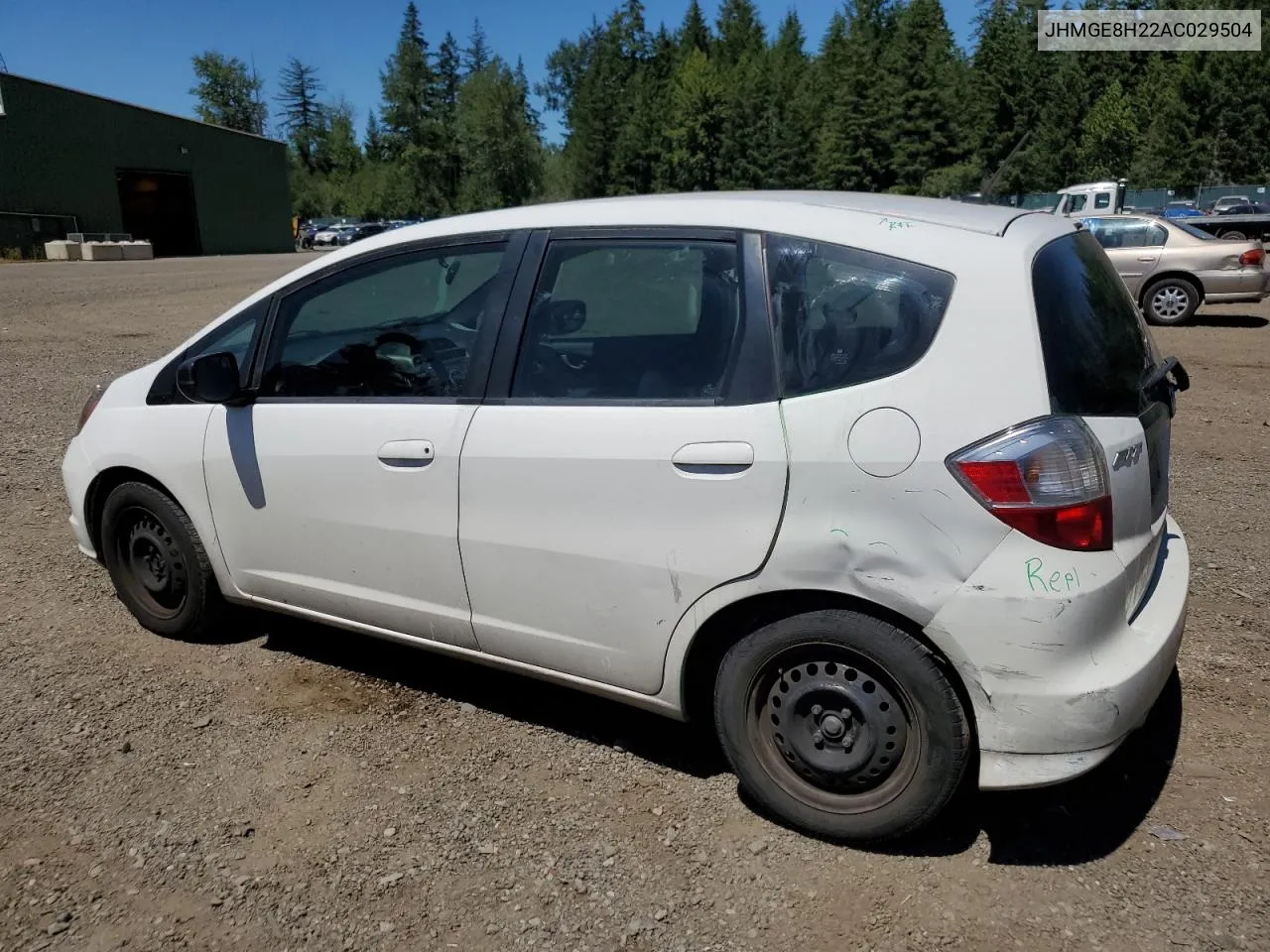 2010 Honda Fit VIN: JHMGE8H22AC029504 Lot: 62141904